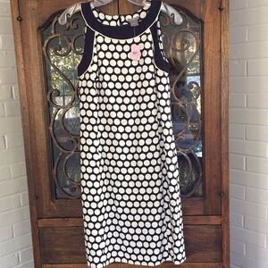 NWT Ann Taylor blue white polkadot dress